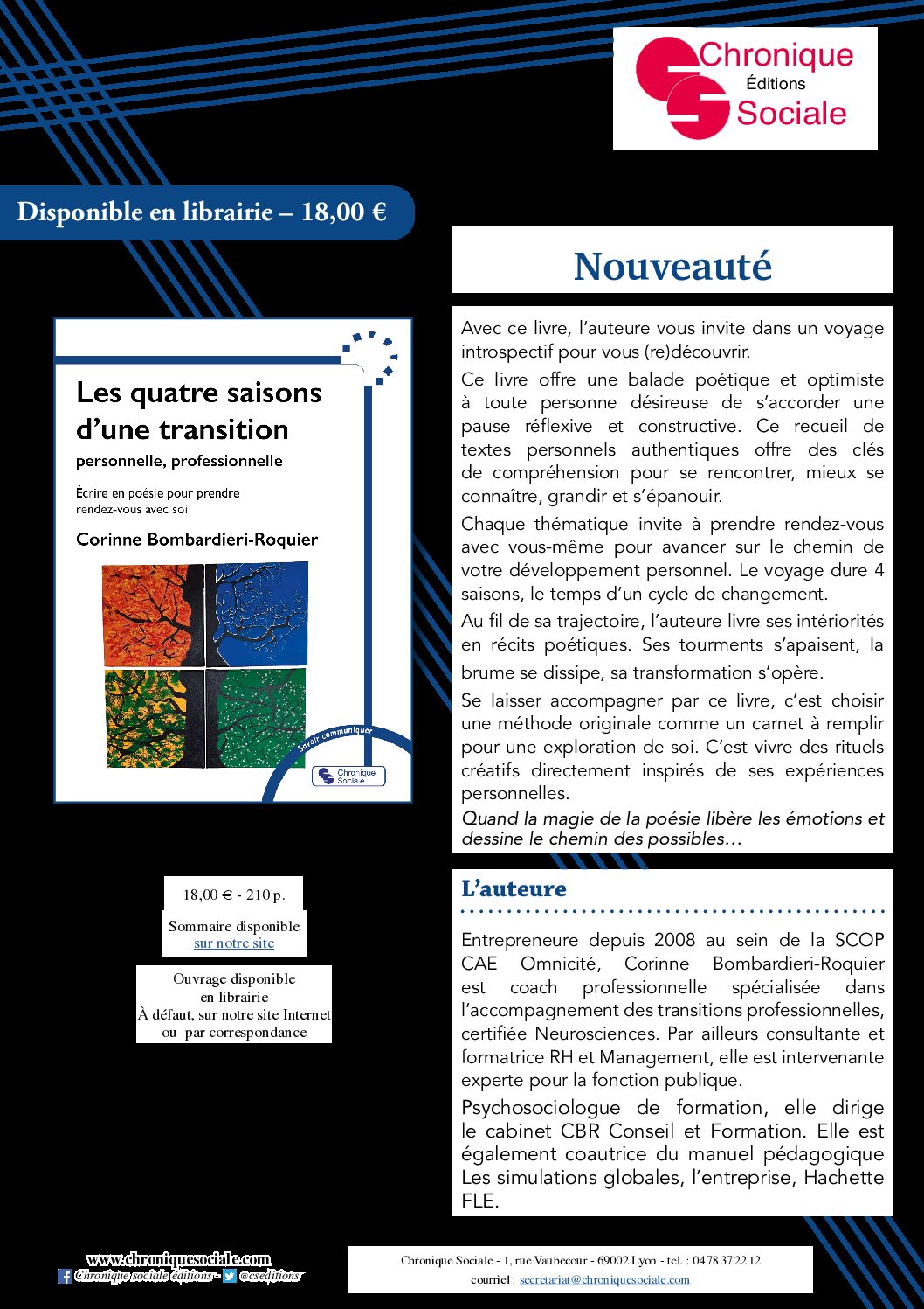 Nouveauté :Développement personnel, créativité et Poésie au service de votre projet de changement
