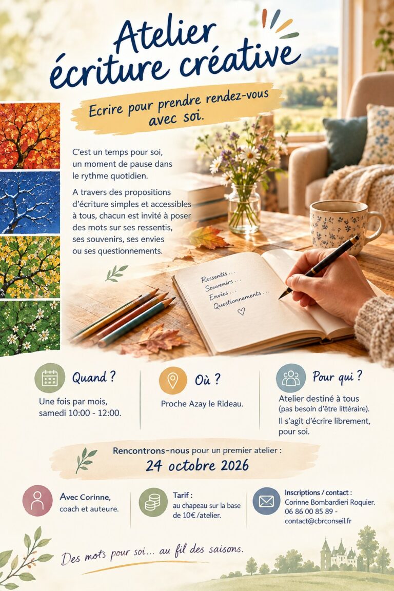 Atelier Ecriture créative avec Corinne, auteure